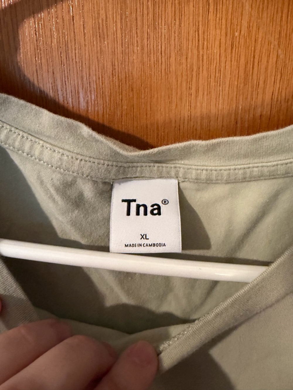 TNA Boxy Crop Tee - Sage Green - Picture 3 of 3